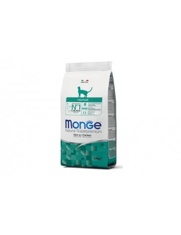 MONGE NATURAL SUPERPREMIUM CAT HAIRBALL  10KG