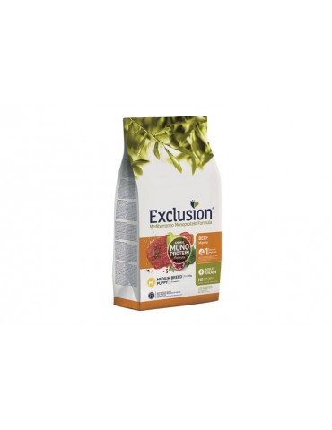 EXCLUSION MONOPROTEIN MEDIUM PUPPY MANZO 3KG