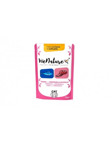 WENATURE CAT BUSTA TONNO CON MORTADELLA DI POLLO 70GR