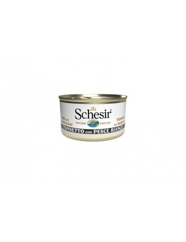 SCHESIR CAT JELLY TONNETTO CON PESCE BIANCO 85GR