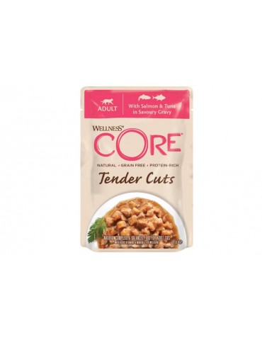 WELLNESS CORE TENDER CUTS SALMONE E TONNO 85GR