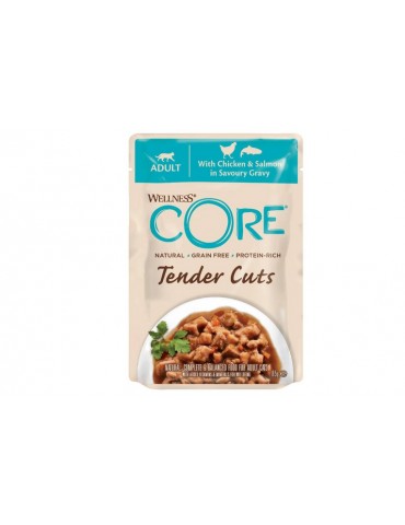 WELLNESS CORE TENDER CUTS POLLO E SALMONE 85GR