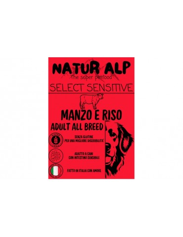 NATUR ALP SELECT SENSITIVE ADULT MANZO 12KG