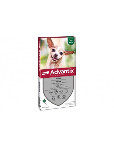 ADVANTIX SPOT ON ANTIPARASSITARIO PER CANI DA 0 A 4KG 4 PIPETTE