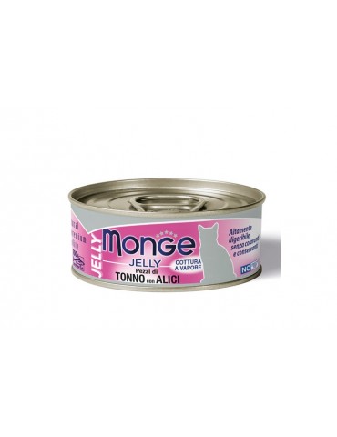 MONGE CAT LATTINA JELLY TONNO CON ALICI 80GR