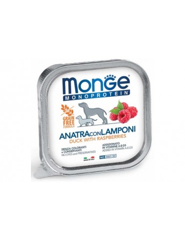 MONGE MONOPROTEICO ANATRA E LAMPONI 150GR