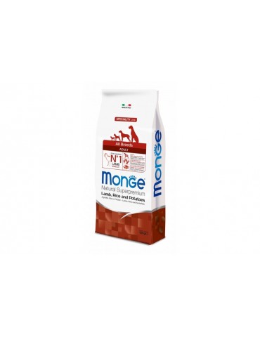 MONGE NATURAL SUPERPREMIUM DOG AGNELLO,RISO E PATATE 12KG