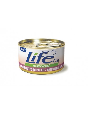 LIFE CAT FILETTI DI  POLLO E PROSCIUTTO 85GR