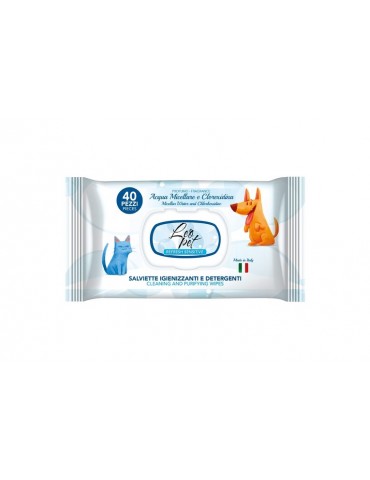 LEOPET SALVIETTE ACQUA MICELLARE E CLOREXIDINA 40pz