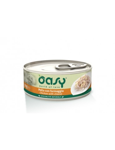 OASY CAT SPECIALITA' LATTINA POLLO CON FORMAGGIO 70GR