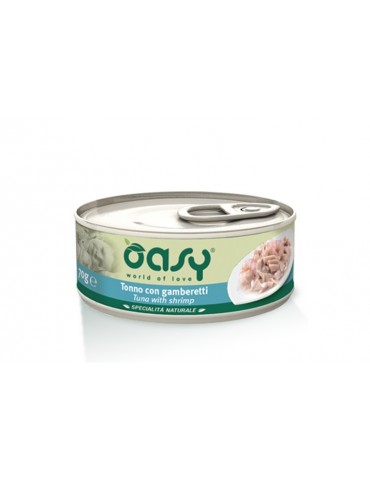 OASY CAT SPECIALITA' LATTINA TONNO CON GAMBERETTI 70GR