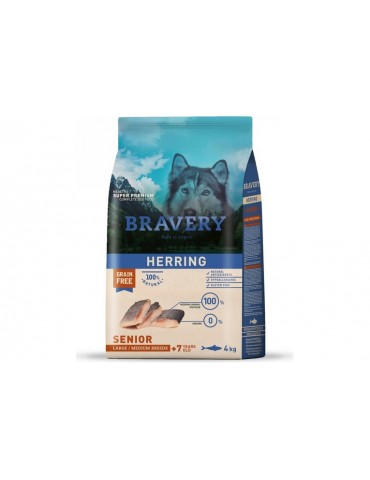 BRAVERY DOG SENIOR M/L GRAIN FREE ARINGA 12KG