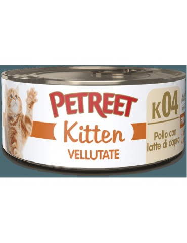 PETREET VELLUTATE KITTEN K03 POLLO E LATTE DI CAPRA 60GR