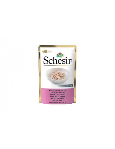 SCHESIR CAT BUSTA JELLY ADULT POLLO CON PROSCIUTTO 85GR