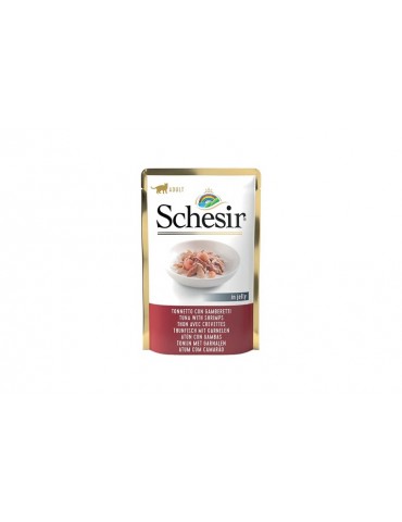 SCHESIR CAT BUSTA JELLY ADULT TONNETTO E GAMBERETTI 85GR