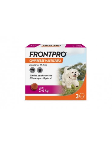 FRONTPRO COMPRESSE ANIPARASSITARIE PER CANI 2-4KG