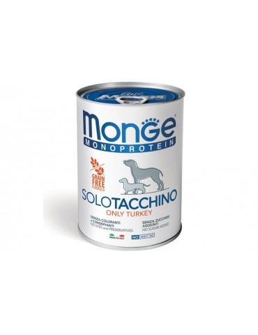 MONGE MONOPROTEICO SOLO TACCHINO 400GR